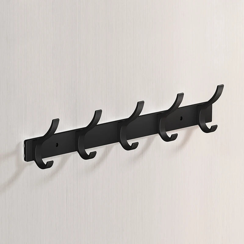 Black Robe Hooks Towel Hanger Nail Wall Rack Hooks Coat Clothes Holder for Bathroom Kitchen Accessories