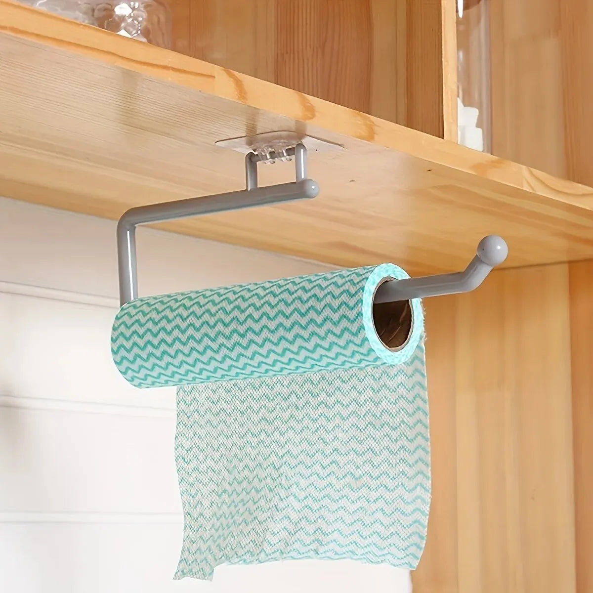 Punch-free Kitchen Paper Towel Rack Toilet Paper Roll Rack Hanger Wall-mounted Towel Bar Kitchen Bathroom Accessories