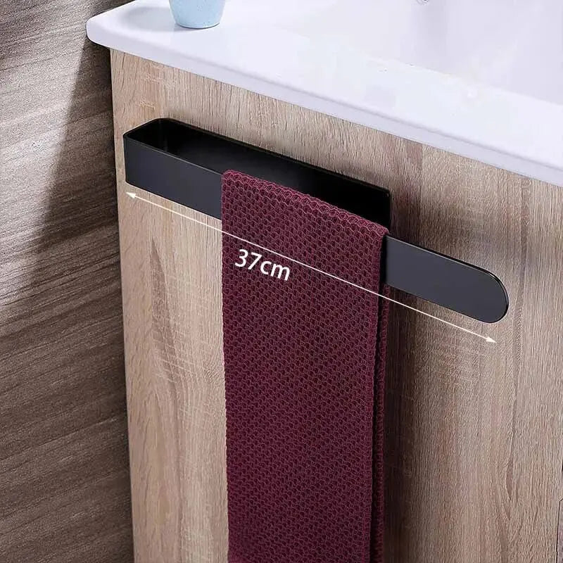 Towel Rack Non-punched Towel Rack Bathroom Rack Self-adhesive Bathroom Kitchen Towel Hand Towel Rack Household Items